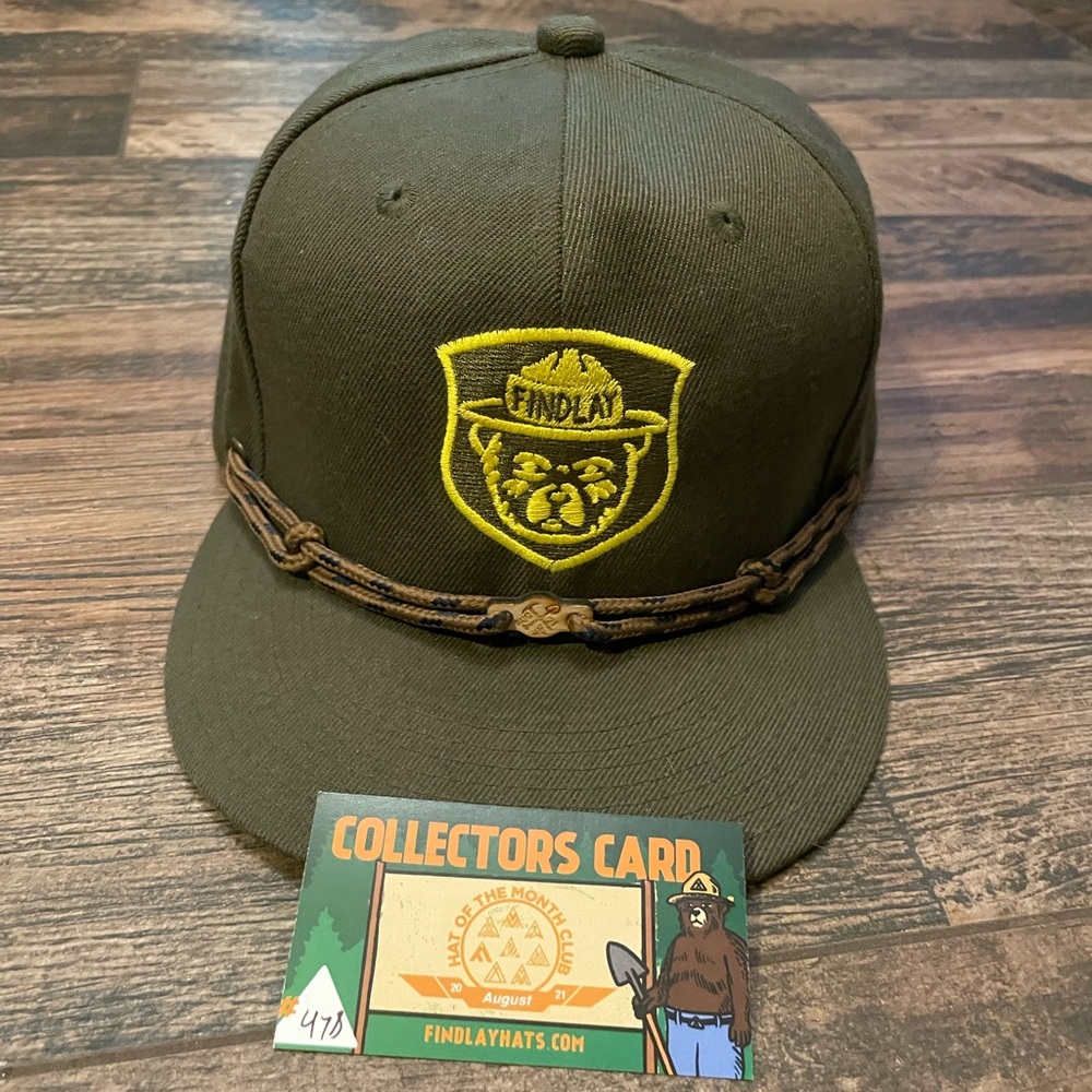 Findlay Hat - Smokey the Bear August 2021 Hat Of The Month. Card Included.
